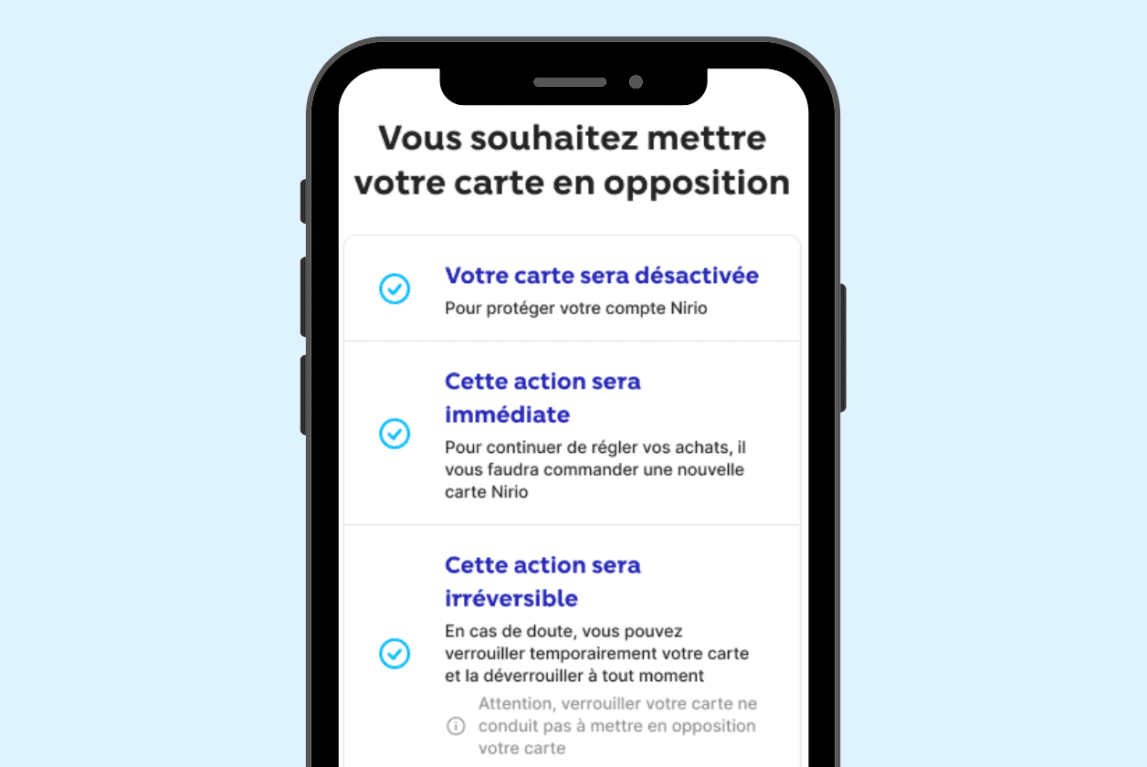 Faire opposition à sa carte